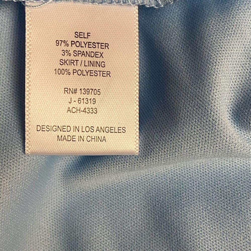 Emerald Sundae Lace Chiffon Blue Formal Maxi Prom Rhinestone Sequin Trim Dress - Picture 15 of 15